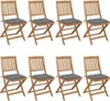 The Living Store Klappbare Gartenstühle 8 Stk. mit Kissen Produktbild-Vorschau 1