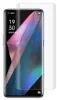 A screen protector is shown placed over a smartphone screen. Produktbild-Vorschau
