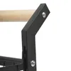 Close-up of a black metal bracket attached to a wooden rod, part of a kitchen storage cart. Podgląd zdjęcia produktu