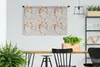 MuchoWow® Wandteppich Wandbehang Rosen - Blätter - Muster Produktbild-Vorschau 2