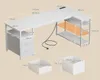Scrivania a forma di L con cassetti e ripiani Anteprima dell’immagine prodotto 3