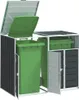 A product shot of a two-bin trash enclosure. Náhled obrázku produktu