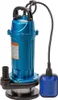 A blue submersible pump with a float switch is shown against a white background. Podgląd zdjęcia produktu