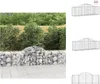 vidaXL Gabionen mit Hochbogen 25 Stk. 200x50x60/80 cm Produktbild-Vorschau 1