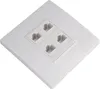 Cat 6 Ethernet Wall Plate 4 Port Female To Female Keystone Voir les images du produit 1