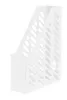 A white plastic magazine holder with a perforated design. Anteprima dell’immagine prodotto