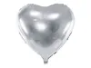 Pallone cuore in foil argento metallizzato Ø 45 cm Anteprima dell’immagine prodotto 2