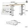 MODFU Küchenbuffet Sideboard mit Schubladen und Offener Produktbild-Vorschau 7