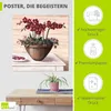 ARTland Poster Orchideen in Bordeaux Größe: 40x40 cm Produktbild-Vorschau 2