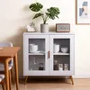 Sideboard 80x40x85CM Weiss Modern Aufbewahrungsschrank Mit Produktbild-Vorschau 3