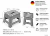 Klapphocker, Klapptritt, Tritthocker Grau Faltbar H 22cm Produktbild-Vorschau 2