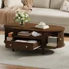 Merax Couchtisch mit Rolltür, Sofatisch mit 1 Schublade und Produktbild-Vorschau 1