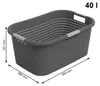 Rotho 3er-Set Wäschekorb 40L Country - Wäschesammler groß - Produktbild-Vorschau 3