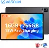 A tablet is shown from the front and back, with marketing text overlayed on the screen. Produktbild-Vorschau