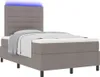 Maison Exclusive - Boxspringbett mit Matratze mit LED Taupe Produktbild-Vorschau 3