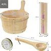 LuxeBath Sauna příslušenství sada z borového dřeva 4dílná Náhled obrázku produktu 6