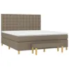 Cama con somier y colchón vidaXL, color taupe, 160x200 cm, Vista previa de la imagen del producto 3
