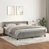 vidaXL Letto a molle con materasso grigio chiaro 180x200 cm Anteprima dell’immagine prodotto 2