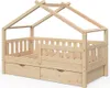 Domečková postel Vitalispa Design Přírodní dřevo 80x160 cm Náhled obrázku produktu 1