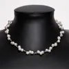 Kette Collier Süßwasser Perlen Zuchtperlen creme weiß Produktbild-Vorschau 3