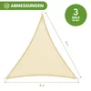 KRUMAD Tenda triangolare 4x4 m Beige Protezione solare Anteprima dell’immagine prodotto 2
