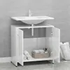 vidaXL Mobile da bagno bianco lucido 60x33x61 cm materiale Anteprima dell’immagine prodotto 3