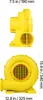 Two views of a yellow air blower with dimensions indicated. Anteprima dell’immagine prodotto