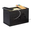 relaxdays Kabelbox Bambus schwarz Produktbild-Vorschau 1