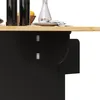 Ilot de cuisine avec roulettes & portes vitrées, plan de Voir les images du produit 13