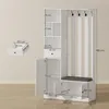HOMCOM Garderobe Set Flurgarderobe mit Sitzbank, Produktbild-Vorschau 3