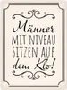 Männer mit Niveau sitzen auf dem Klo Metallschild in 15x20 Produktbild-Vorschau 1