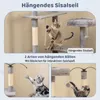 COSTWAY 136 cm tiragraffi, albero per gatti con grotta per Anteprima dell’immagine prodotto 7