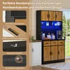 100x40x180cm Küchenschrank in Black+Natural mit Produktbild-Vorschau 10