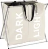 WENKO Wäsche Sammler 120L beige Korb Box faltbar Truhe Sack Produktbild-Vorschau 1