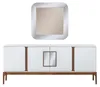Luxus Esszimmer Set Esstisch 4x Stühle Anrichte Spiegel 7 Produktbild-Vorschau 10