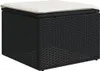 Design 6-tlg. Garten-Sofagarnitur mit Kissen Schwarz Poly Produktbild-Vorschau 5