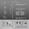 JOHO Kit de douche à effet pluie sans robinetterie, système Voir les images du produit 8
