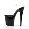 FLAMINGO-808 Damen Sandale von Pleaser, Transparent Schwarz Produktbild-Vorschau 3