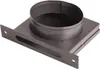 A close-up studio shot of a metal air duct adapter. Podgląd zdjęcia produktu