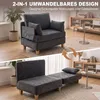 HOMCOM Schlafsessel 2-in-1 mit Bettfunktion Schlafsofa mit Produktbild-Vorschau 4