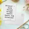 Mr. & Mrs. Panda Postkarte Spruch Friseur Talent - Weiß - Produktbild-Vorschau 3