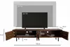 FineBuy Lowboard Sheesham Massivholz 160 cm TV-Board mit 3D Produktbild-Vorschau 3