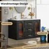 Wandgemonteerde badkamerkast met wastafel, wastafel met Productafbeelding-voorbeeld 6