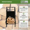 Kaminholzwagen mit Kaminbesteck 3-teilig Schaufel, Besen, Produktbild-Vorschau 7
