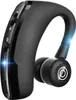A black Bluetooth headset with an ear hook and an earbud. Produktbild-Vorschau