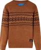 vidaXL Kinderpullover Gestrickt Cognac 128 Produktbild-Vorschau 7