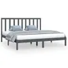 The Living Store Massivholzbett Grau Kiefer 200x200 cm Produktbild-Vorschau 3