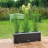 Rattan-Pflanzkübel mit Alubeschlägen Braun 98 x 25 x 34 cm Produktbild-Vorschau 2