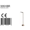 A product shot of a floor lamp with accompanying text and a barcode. Anteprima dell’immagine prodotto