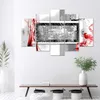 5-teiliges leinwandbild explosion von rot 200x100 cm Feeby Produktbild-Vorschau 2